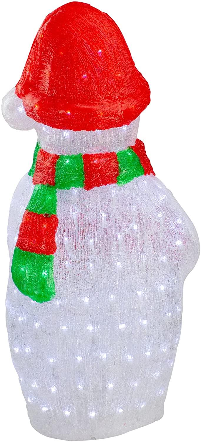 Northlight 34" Lighted Commercial Grade Acrylic Snowman Christmas Display Decoration