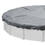 24' round above ground swimming pool mesh winter cover 10 year - gray