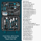 Home Tool Kit 281-PCs - Portable Complete Basic Repair General Hand Tool Sets for Men Women - Full Tool Set with Socket Wrench Set & Screwdriver Set & Metric Hex Key & Pliers & Tool Box Case
