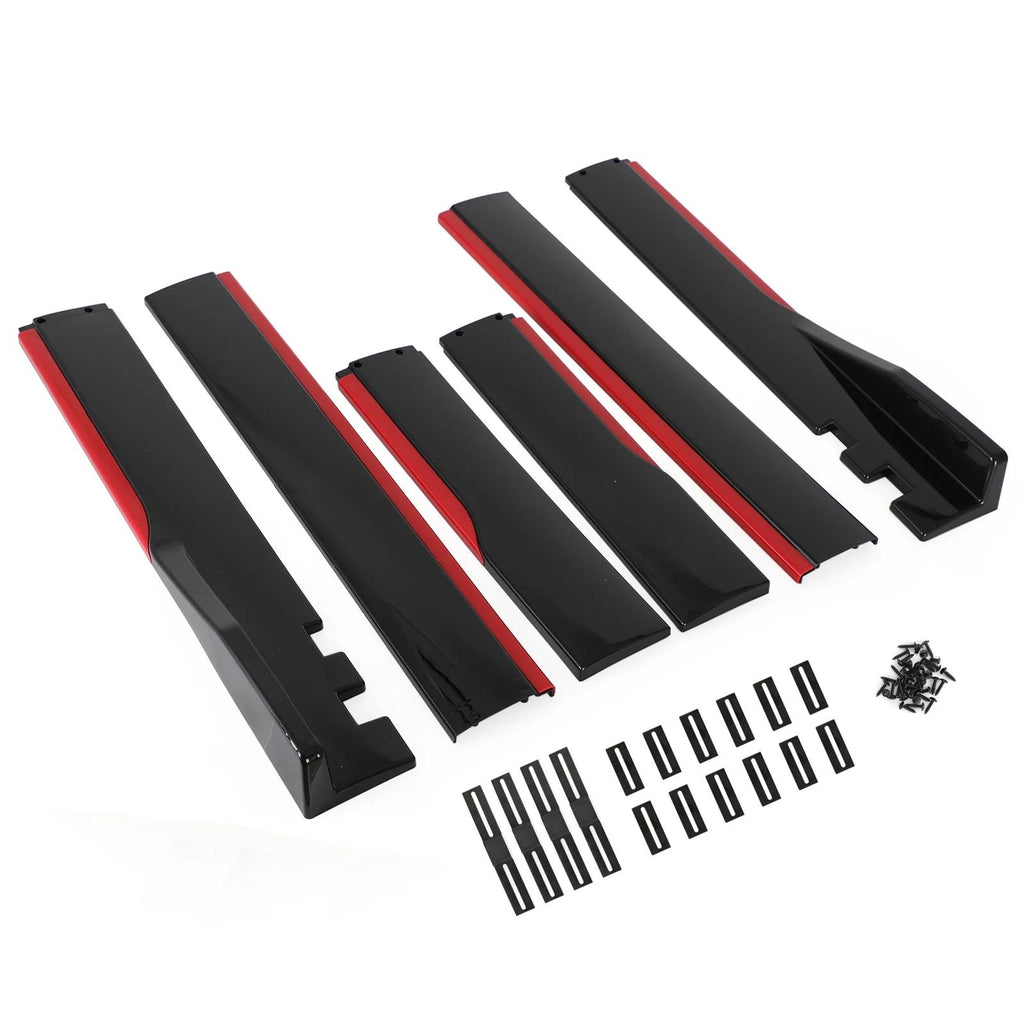78.7" Universal Side Skirt Extensions Rocker Panel Splitters Lip Polypropylene For BMW F32 F33 F36 4-Series 420i 430i 440i Generic