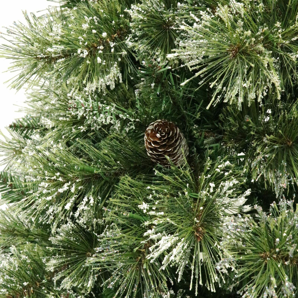 7-foot Cashmere Pine and Mixed Needles Pre-Lit Clear LED Hinged Artificial Chris