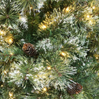 7-foot Cashmere Pine and Mixed Needles Pre-Lit Clear LED Hinged Artificial Chris