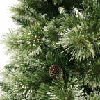 7-foot Cashmere Pine and Mixed Needles Pre-Lit Clear LED Hinged Artificial Chris