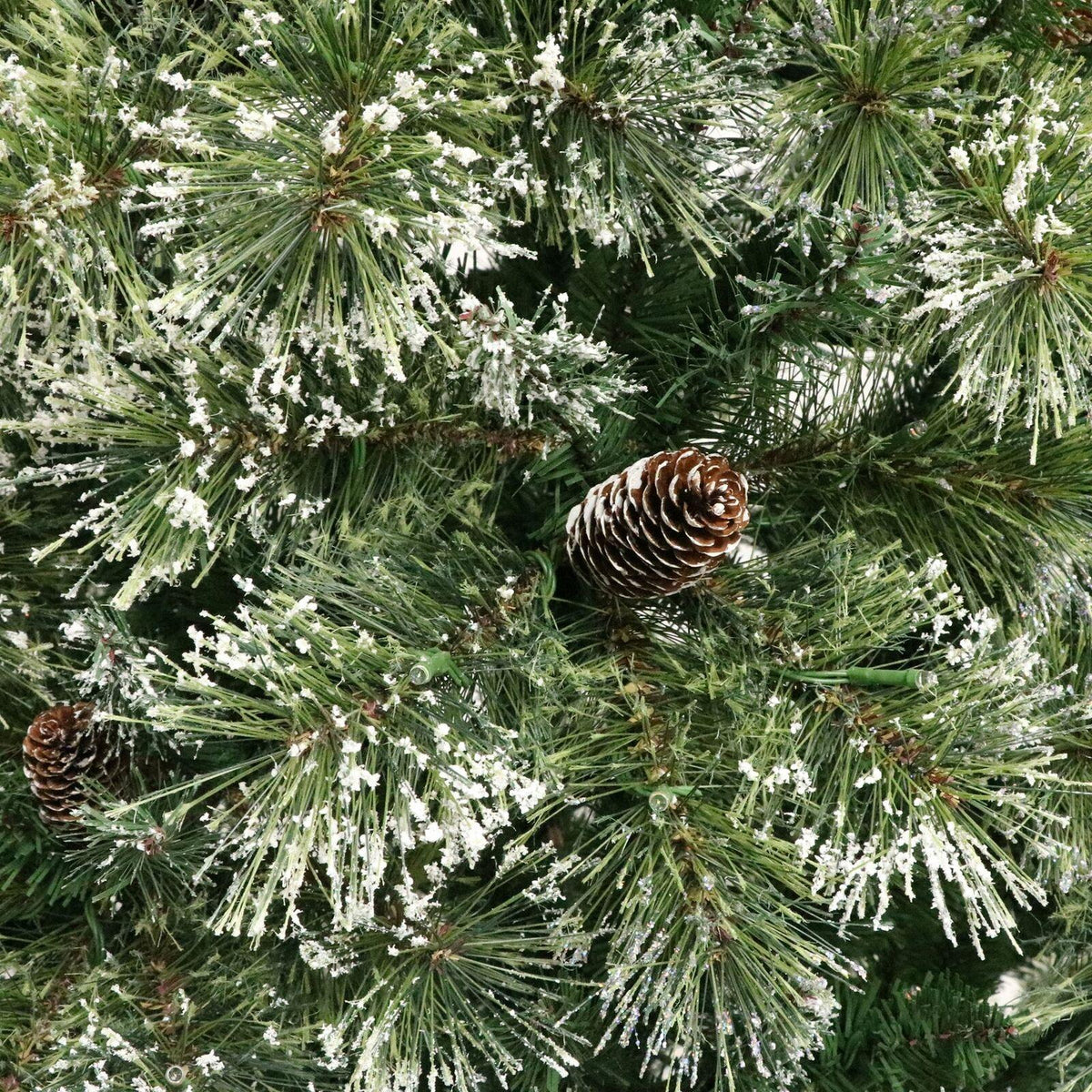 7-foot Cashmere Pine and Mixed Needles Pre-Lit Clear LED Hinged Artificial Chris
