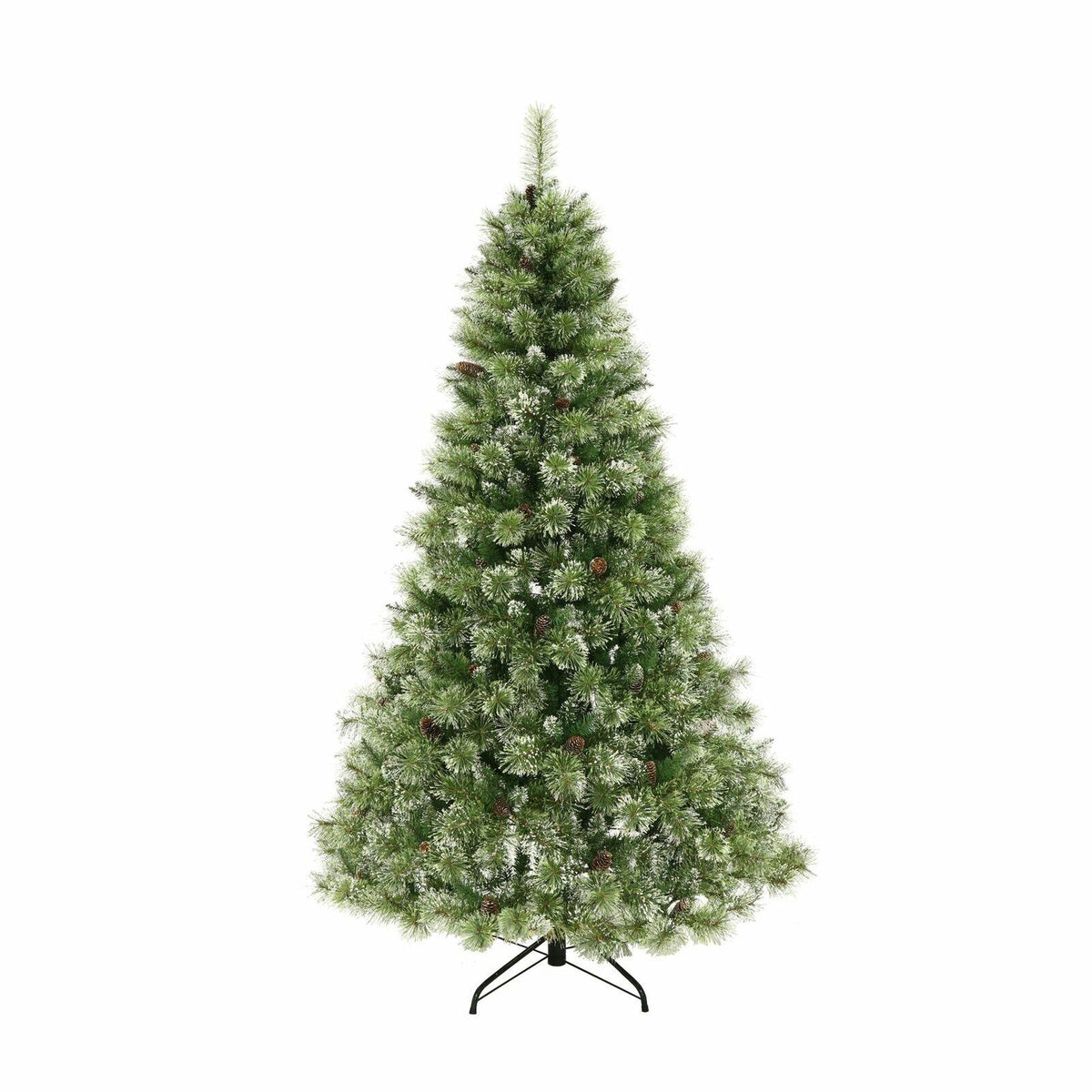7-foot Cashmere Pine and Mixed Needles Pre-Lit Clear LED Hinged Artificial Chris