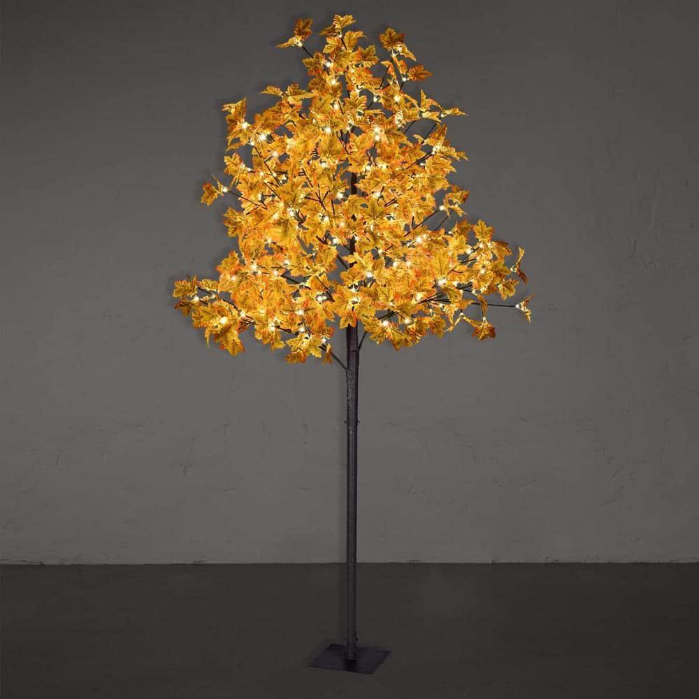 8 ft. Fall Decor Maple Tree with 264 Warm White Lights