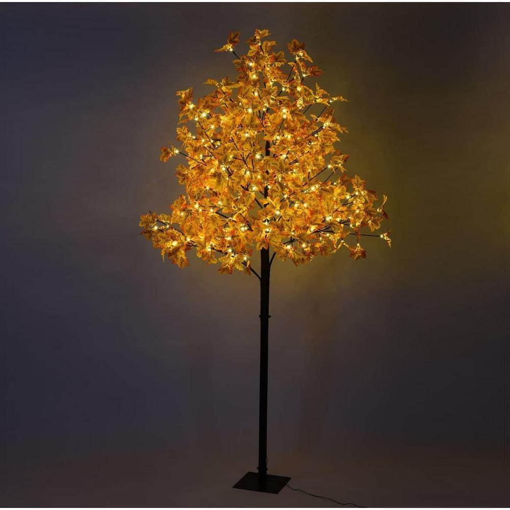 8 ft. Fall Decor Maple Tree with 264 Warm White Lights
