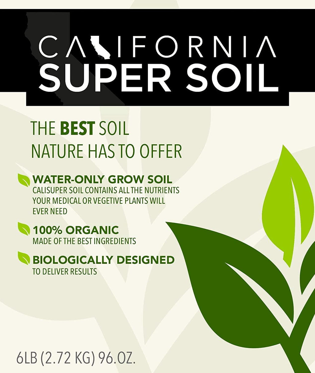 california hot soil premium 100% organic super soil kit, 18+ nutrient blend - living soil technology - potting and garden soil for indoor grow kit - includes (7x) 6 lbs bag of calihotsoil