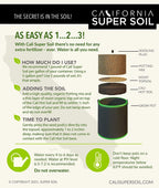 california hot soil premium 100% organic super soil kit, 18+ nutrient blend - living soil technology - potting and garden soil for indoor grow kit - includes (7x) 6 lbs bag of calihotsoil