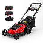 20" Self Propelled Cordless Lawn Mower,40V 2x4.0 Ah Battery Lawn Mower with Dual Battery Slots &amp; Steel Deck, 3-in-1 Walk-Behind Mower (Bagging/Mulching), Space Saving Foldable
