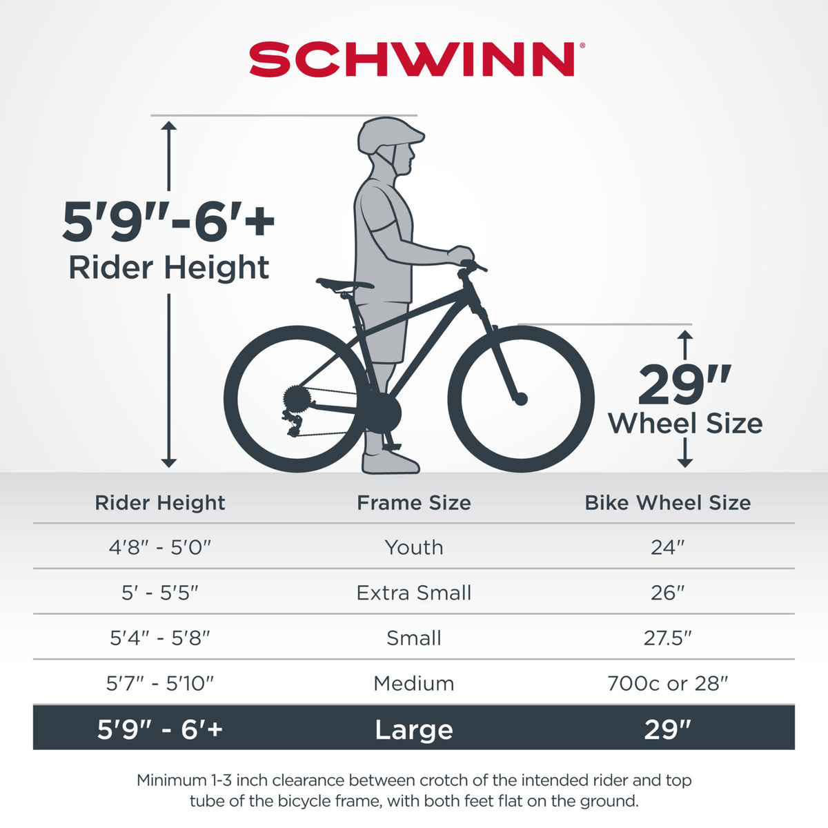 Schwinn Taff Mountain Bike, 29-inch wheels, 8 speeds, black / white