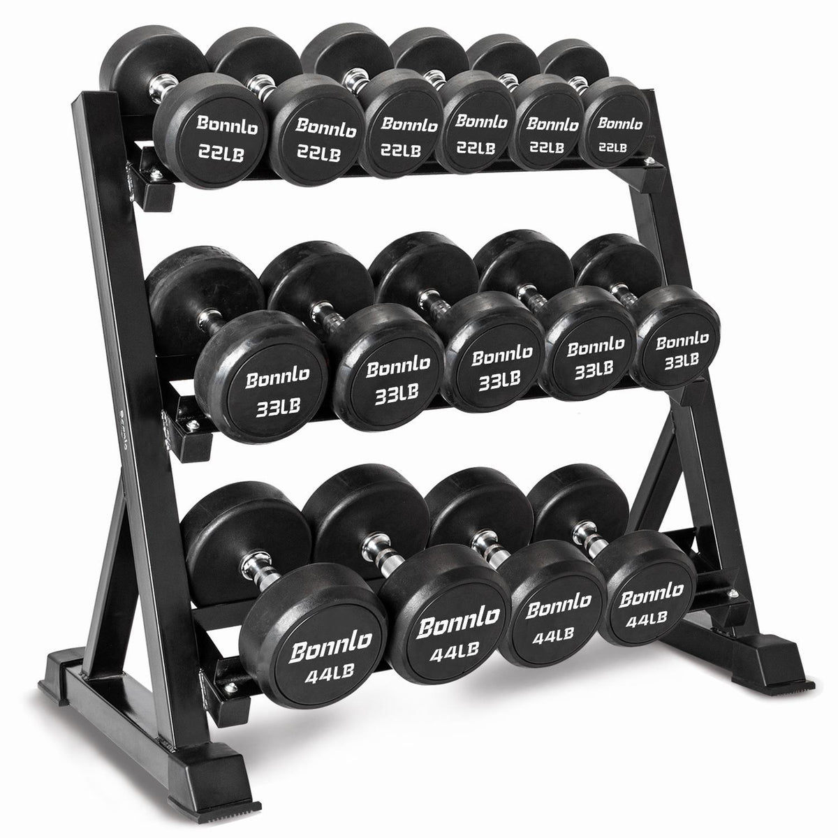 GoDecor 3 Tier Dumbbell Rack, Weights StoraRack Stand