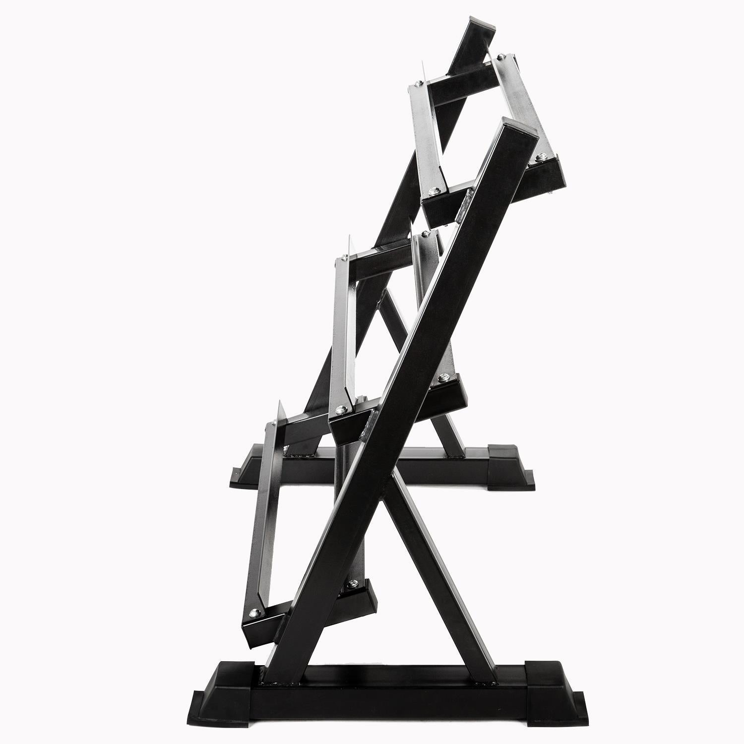 GoDecor 3 Tier Dumbbell Rack, Weights StoraRack Stand