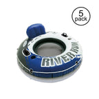 River Run 1 Person Inflatable Floating Tube Lake/Pool/Ocean Raft (5 Pack)