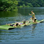 Gymax 12' x 6' Floating Water Pad Mat 3-Layer Foam Floating Island for Pool Lake Green