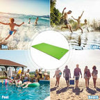 Gymax 12' x 6' Floating Water Pad Mat 3-Layer Foam Floating Island for Pool Lake Green