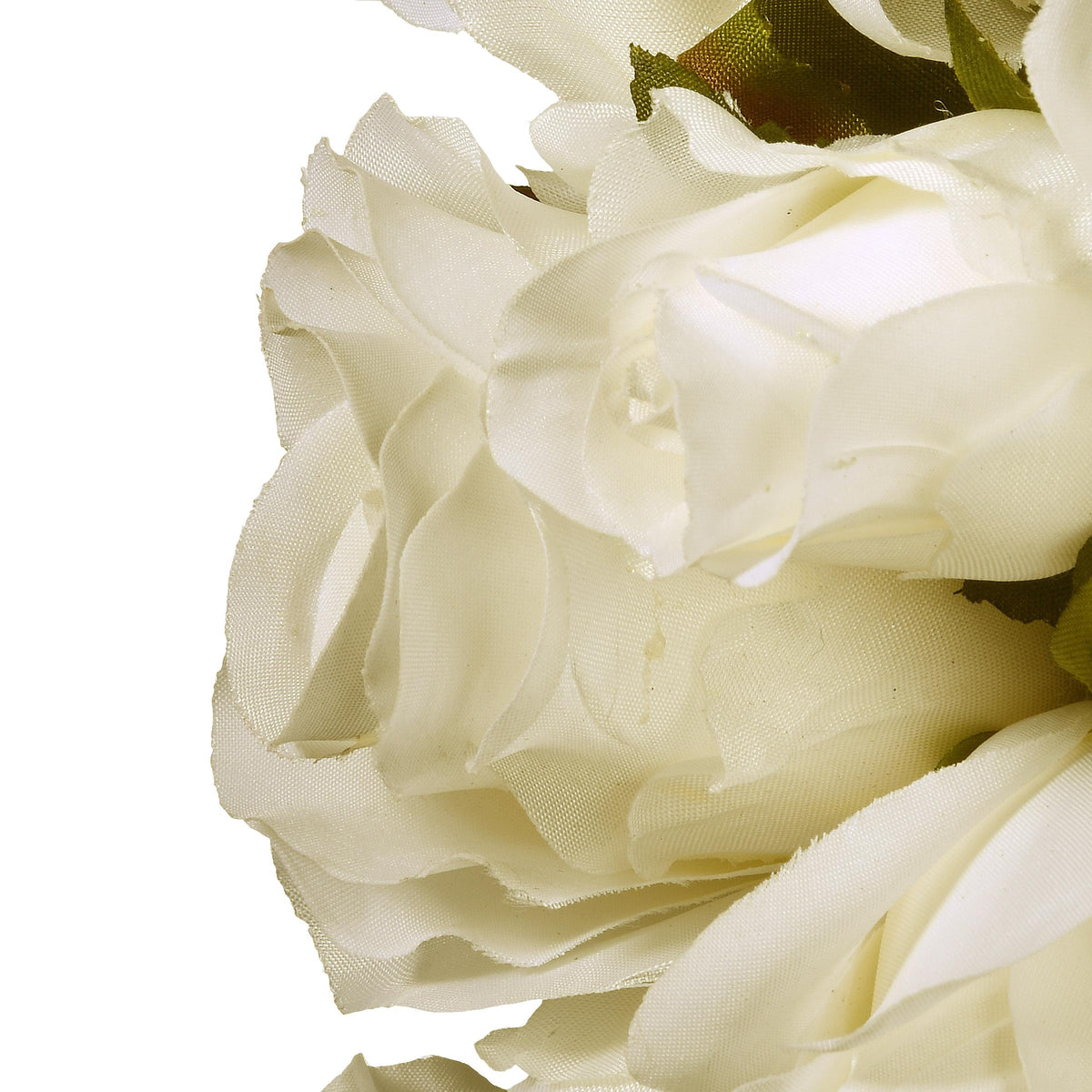 18" White Roses &amp; Hydrangeas Wreath