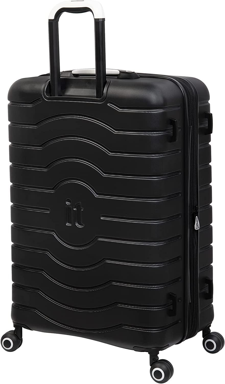 Intervolve 32" Hardside Checked 8 Wheel Expandable Spinner, Black