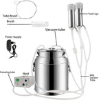 lqqsd cow machine 7l portable pulse adjustable vacuum pressure milk pump with livestock milk machine goat machine portable electric cow machine with 2 nipple cups, adjustable vacuum pum