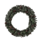 42 in. D Oversized Pre-Lit Glittered Pine Cone Artificial Christmas Wreath with 70 Warm White Lights