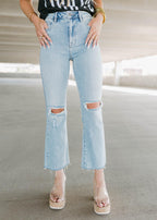 cropped flare jeans