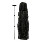 CHARLIE10 Rolling Golf Travel Bag (Black) with Club Protector Rod | Fits Most Stand or Cart Bags