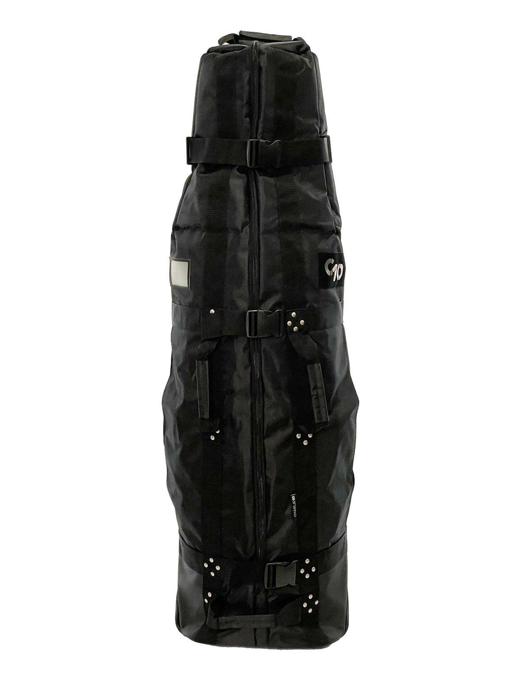 CHARLIE10 Rolling Golf Travel Bag (Black) with Club Protector Rod | Fits Most Stand or Cart Bags