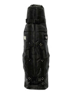 CHARLIE10 Rolling Golf Travel Bag (Black) with Club Protector Rod | Fits Most Stand or Cart Bags