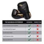 Hayabusa T3 Boxing Gloves for Men and Women - Black/Gold, 16 oz