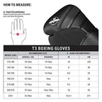 Hayabusa T3 Boxing Gloves for Men and Women - Black/Gold, 16 oz