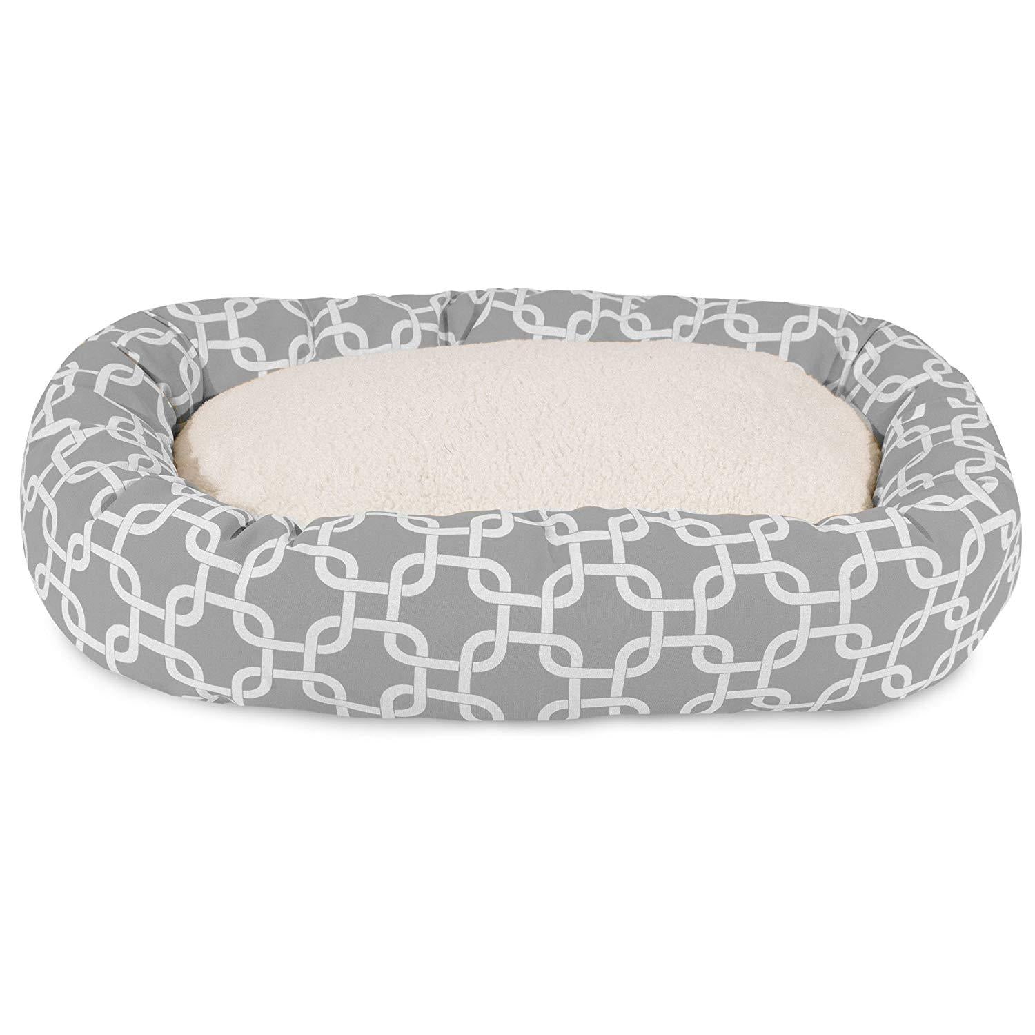 Majestic Pet Links Bagel Dog Bed with Sherpa Center