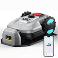 2026 Robot Lawn Mower with App Control – Features Adjustable Cutting Height, Auto-Charging, Obstacle Detection and Brushless Motor for Lawns Up to 1/8 Acre, Dark Gray