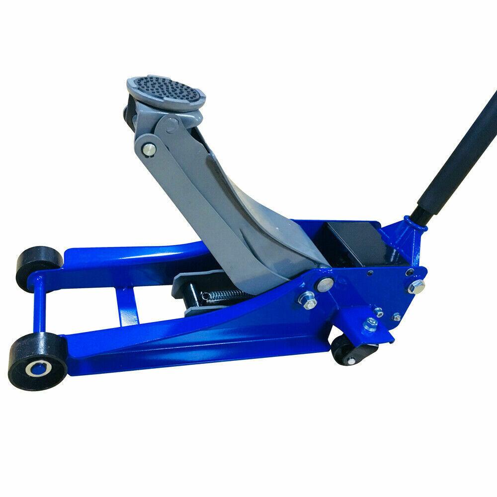 3 Ton Heavy Duty Hydraulic Floor Jack for Truck Trailer Car Steel Blue NEW