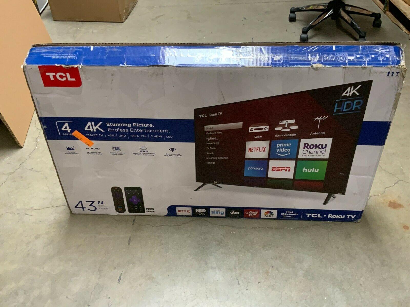 tcl 43s435 43 inch 2160p (4k) led roku smart tv