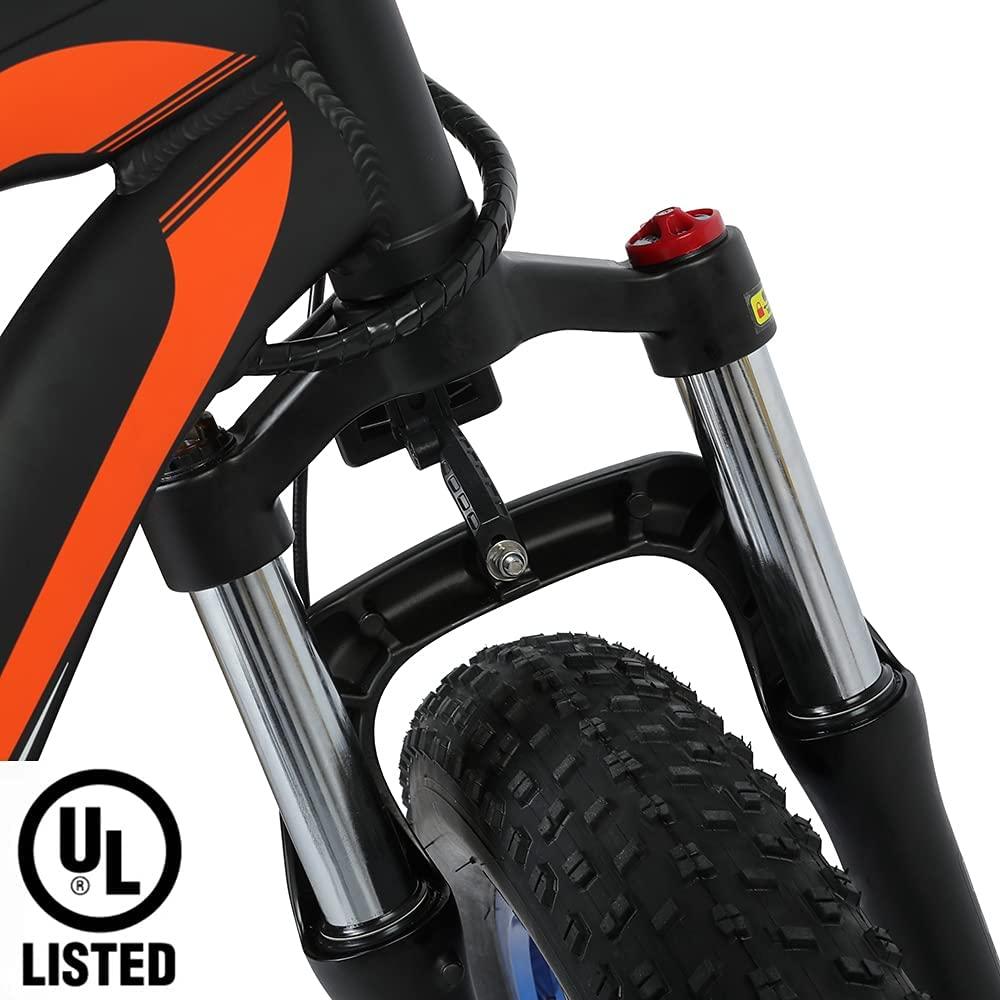 26” Powerful Fat Tire Electric Bicycle Mountain Bike 500W Motor 36V/13AH Removable Lithium Battery Ebike Beach Snow Shock Absorption