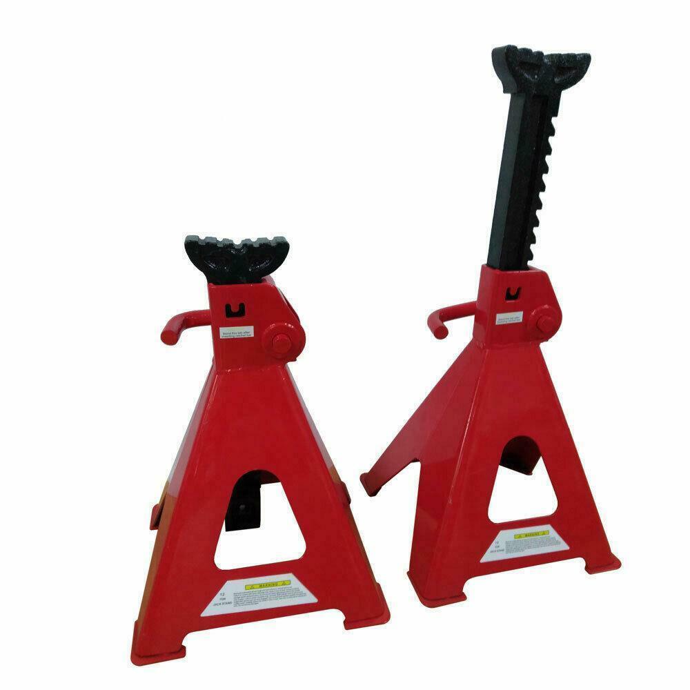 Hot 1 Pair of 12 Ton Jack Stands Red for Car,Vehicle Maximum Height 29-2/5"