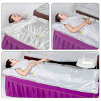 FICISOG Sauna Blanket,75" Length Upgraded Zipper style Heat Far Infrared Blanket Digital Body Heating Sauna,Gray