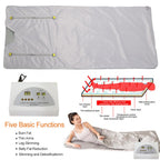 FICISOG Sauna Blanket,75" Length Upgraded Zipper style Heat Far Infrared Blanket Digital Body Heating Sauna,Gray
