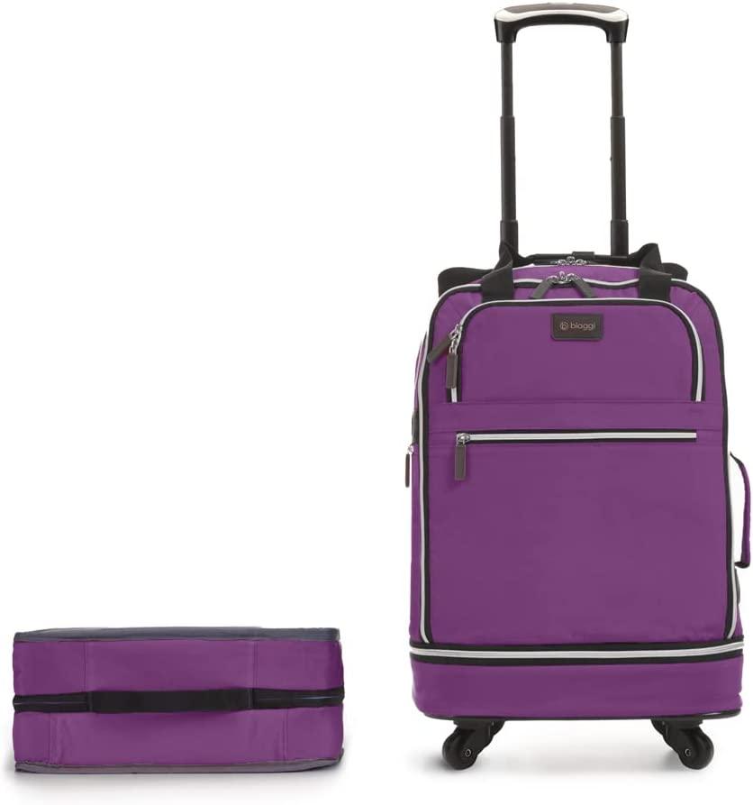 Biaggi Zipsak Foldable Carry-On With Retractable Trolley Handle (Purple)