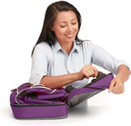 Biaggi Zipsak Foldable Carry-On With Retractable Trolley Handle (Purple)