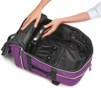 Biaggi Zipsak Foldable Carry-On With Retractable Trolley Handle (Purple)