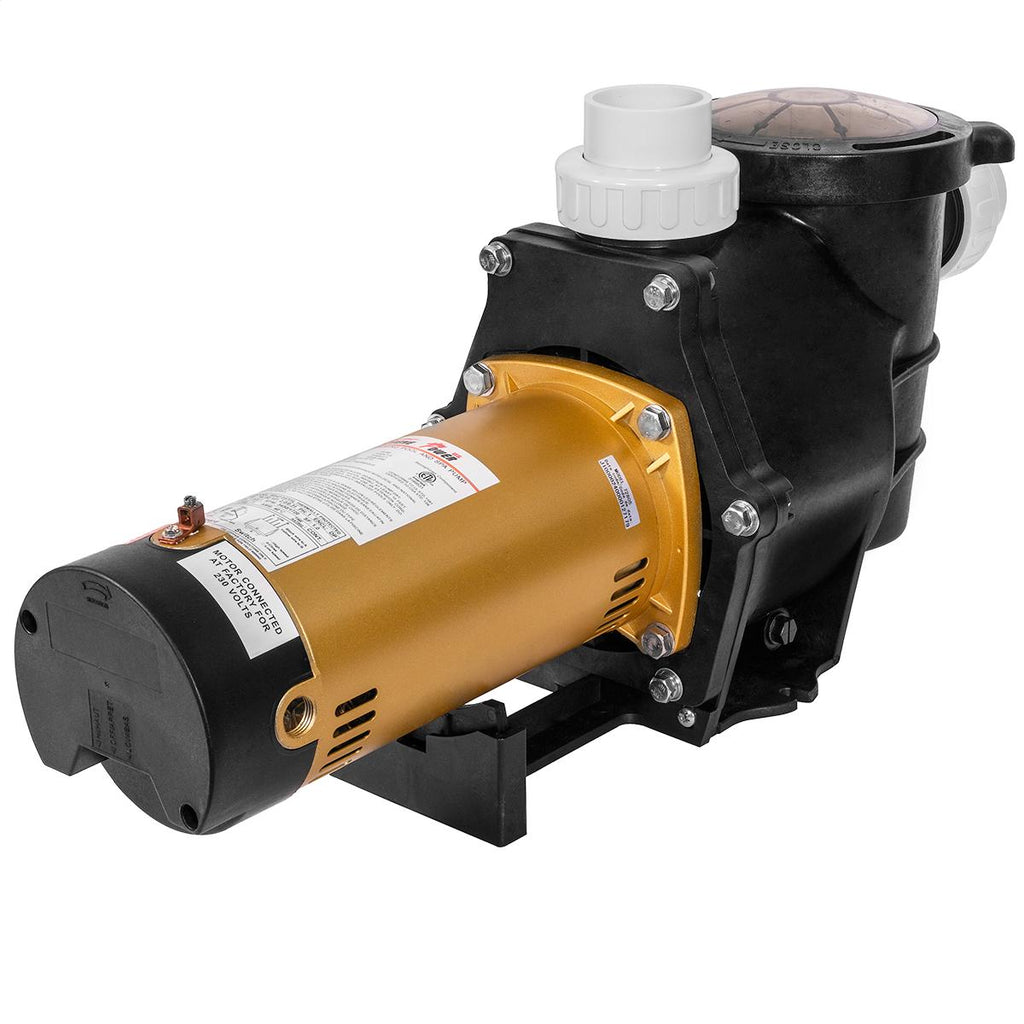 xtremepowerus 2hp in-ground swimming pool pump 1-phase 2" inlet dual watt 230v high flo w/ slip-on fitting