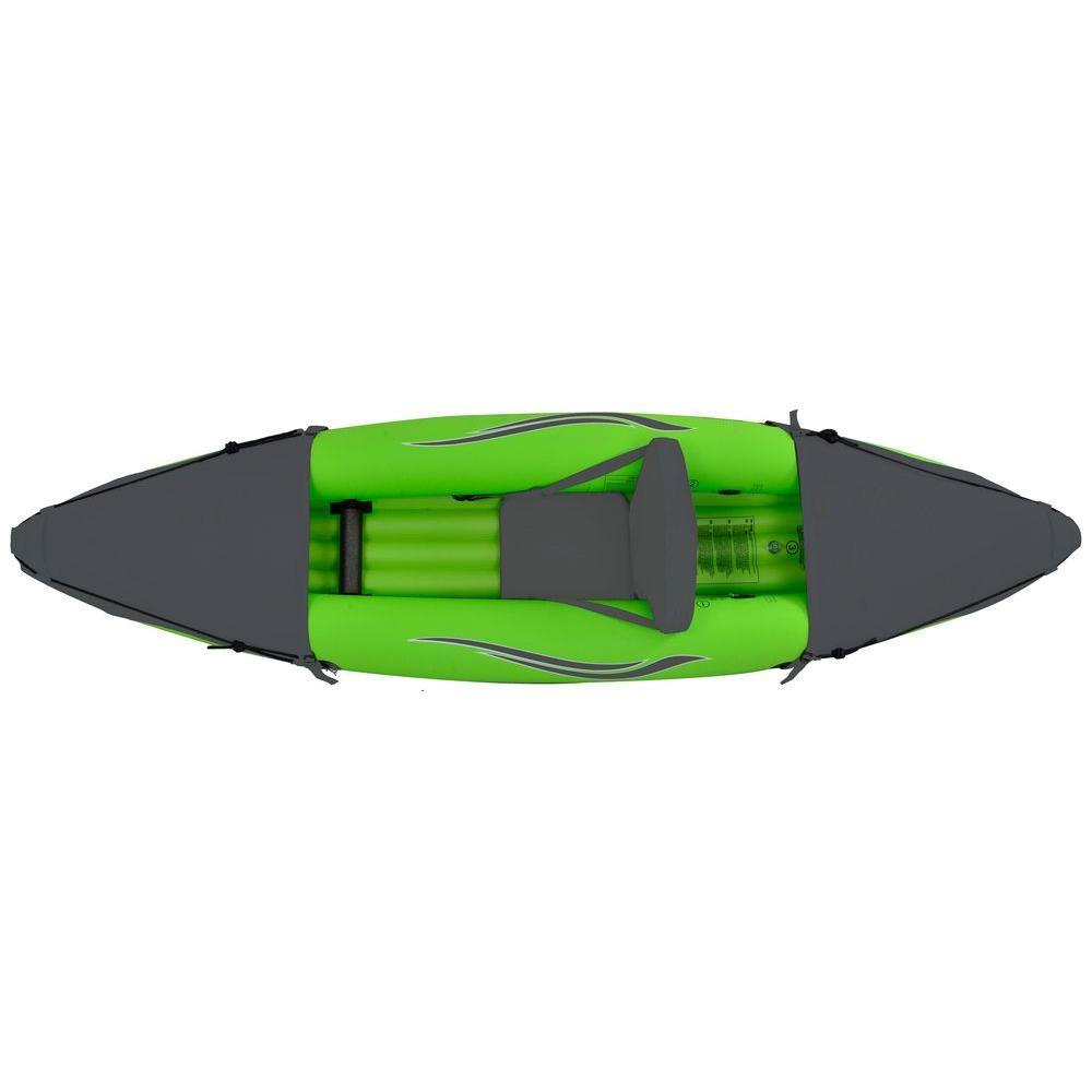 9 ft. Green Inflatable 1-Person Sport Kayak with Rotatable Paddle