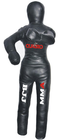 QUADRO Jiu Jitsu MMA Martial Arts Grappling Dummy Punching Bag With Hanging Strap Black - 70 inches