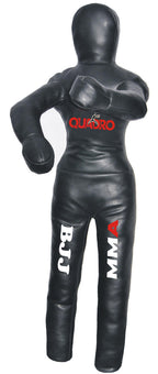 QUADRO Jiu Jitsu MMA Martial Arts Grappling Dummy Punching Bag With Hanging Strap Black - 70 inches