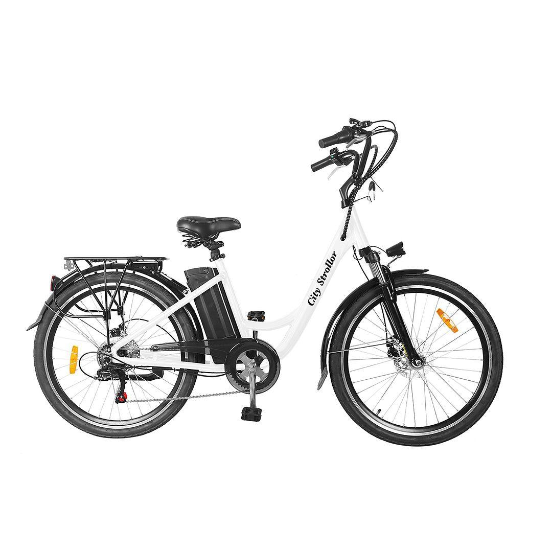 City Electric Bicycle 26'' Stroller White