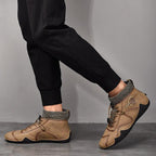 Mens Handmade Soft Non Slip Elastic Sock Leather Ankle Boots