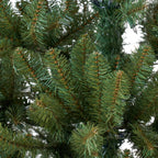 GDF Studio 7 Foot Norway Spruce Pre Lit/Unlit Hinged Artificial Christmas Tree, Clear Lights