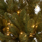 GDF Studio 7 Foot Norway Spruce Pre Lit/Unlit Hinged Artificial Christmas Tree, Clear Lights