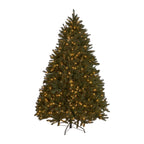 GDF Studio 7 Foot Norway Spruce Pre Lit/Unlit Hinged Artificial Christmas Tree, Clear Lights
